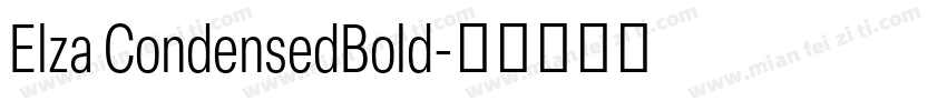 Elza CondensedBold字体转换